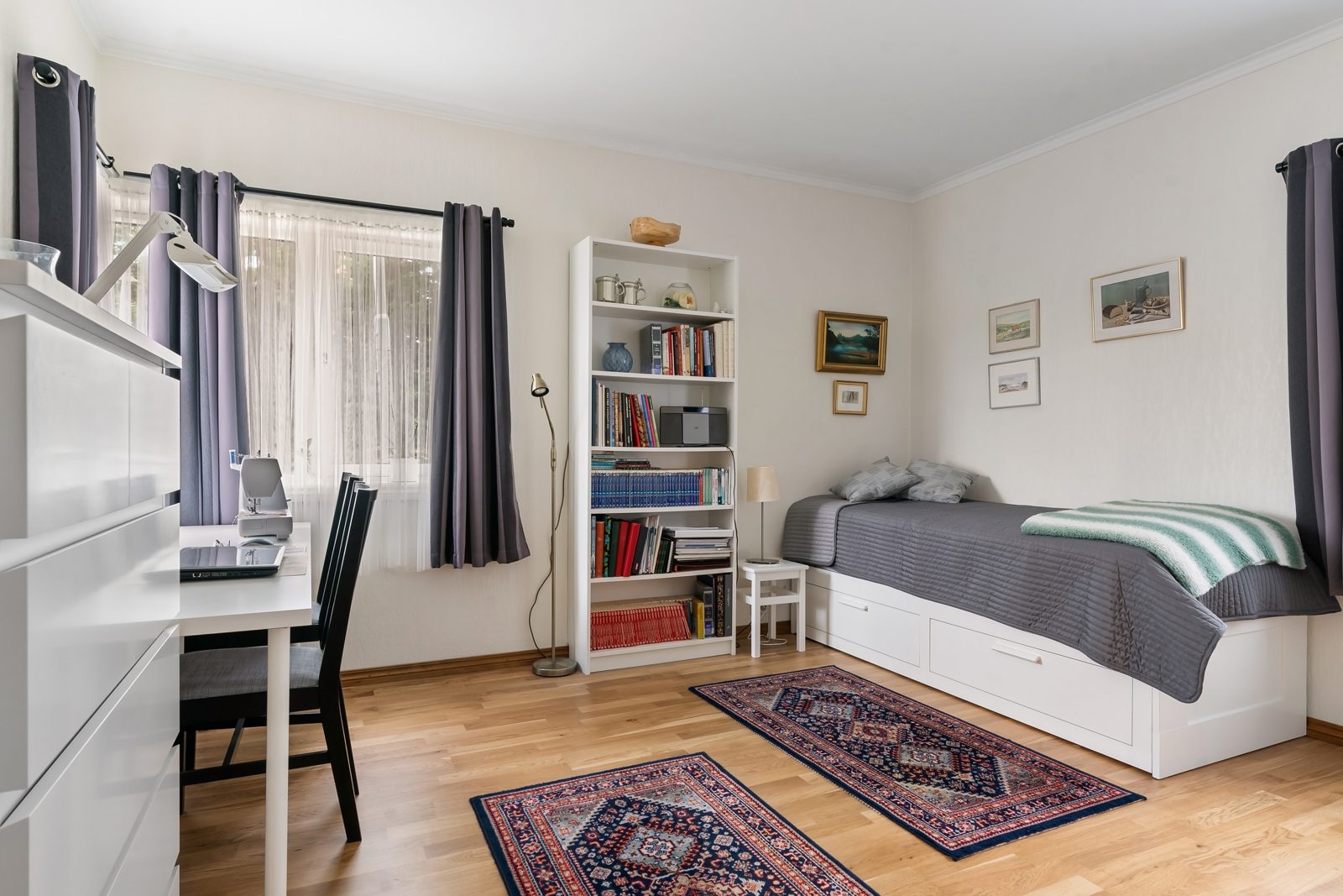 Clean, tidy bedroom with fresh bedding after house cleaning in North York